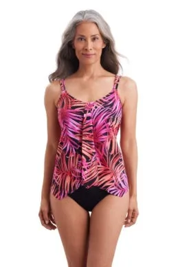 Shape Solver Handkerchief Hem Tankini Top