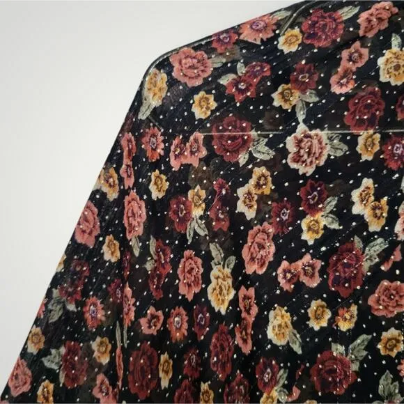 Show Me Your Mumu Maxi Dress Size Medium M Birdie Midnight Floral Black Brown