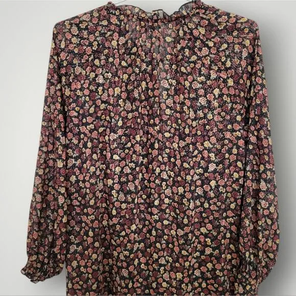 Show Me Your Mumu Maxi Dress Size Medium M Birdie Midnight Floral Black Brown