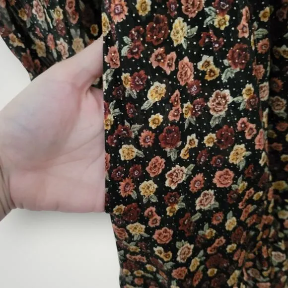 Show Me Your Mumu Maxi Dress Size Medium M Birdie Midnight Floral Black Brown