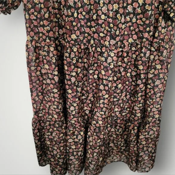 Show Me Your Mumu Maxi Dress Size Medium M Birdie Midnight Floral Black Brown