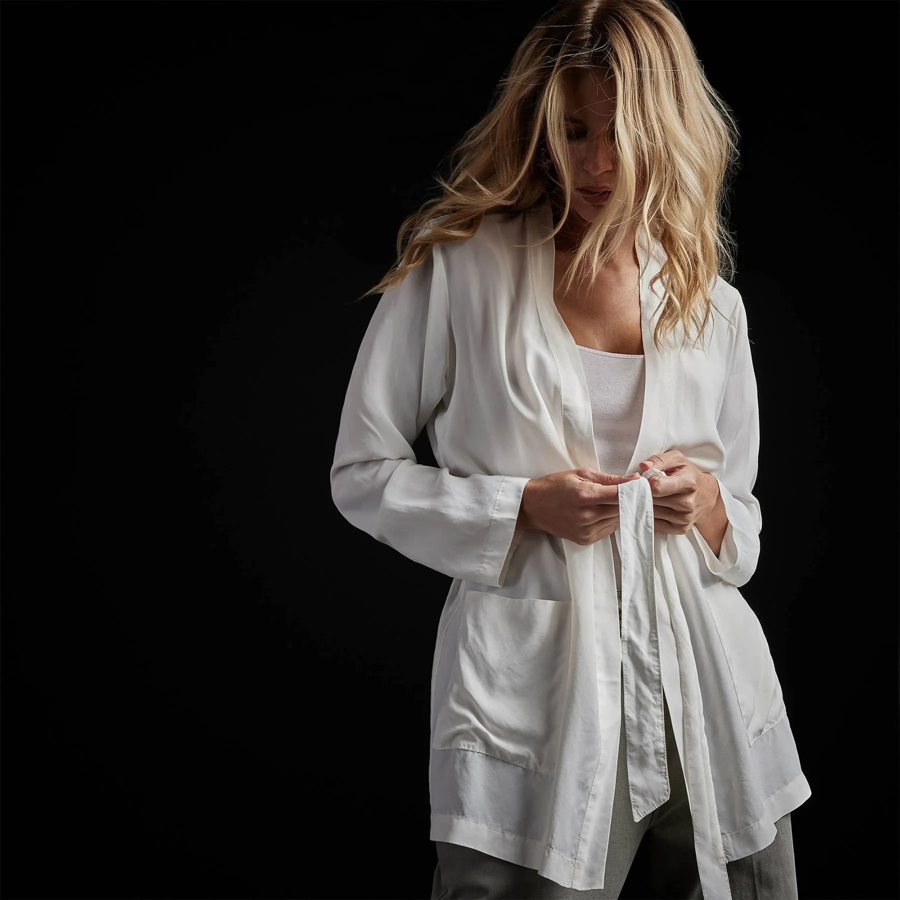 Soft Drape Kimono Top - Off White