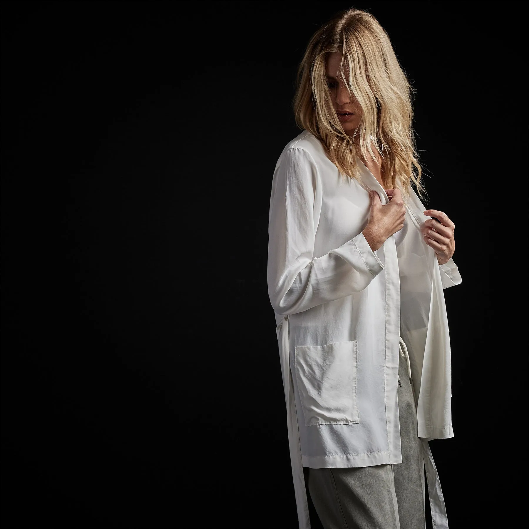 Soft Drape Kimono Top - Off White