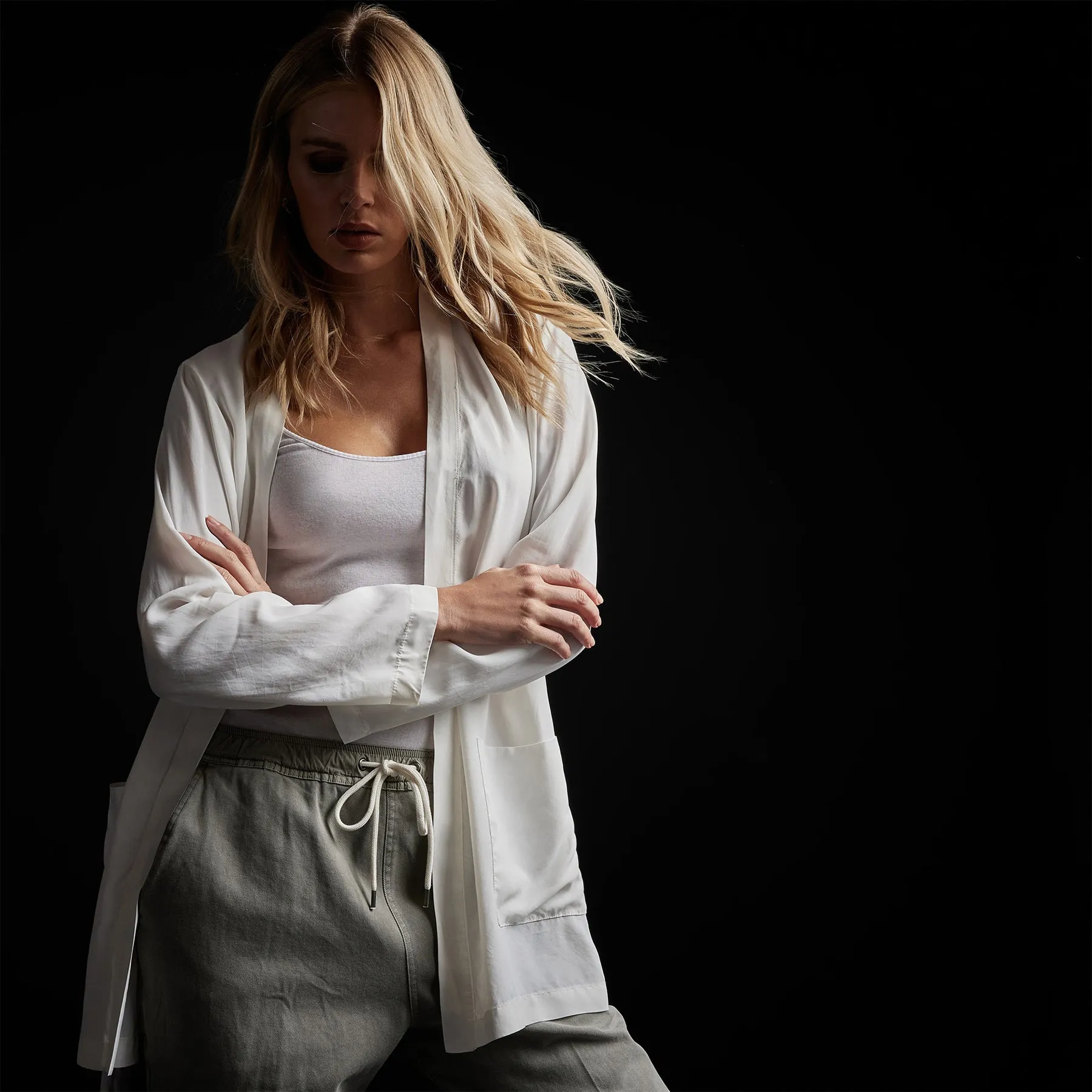Soft Drape Kimono Top - Off White
