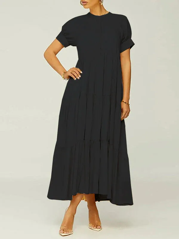 Solid Ruffle Dress