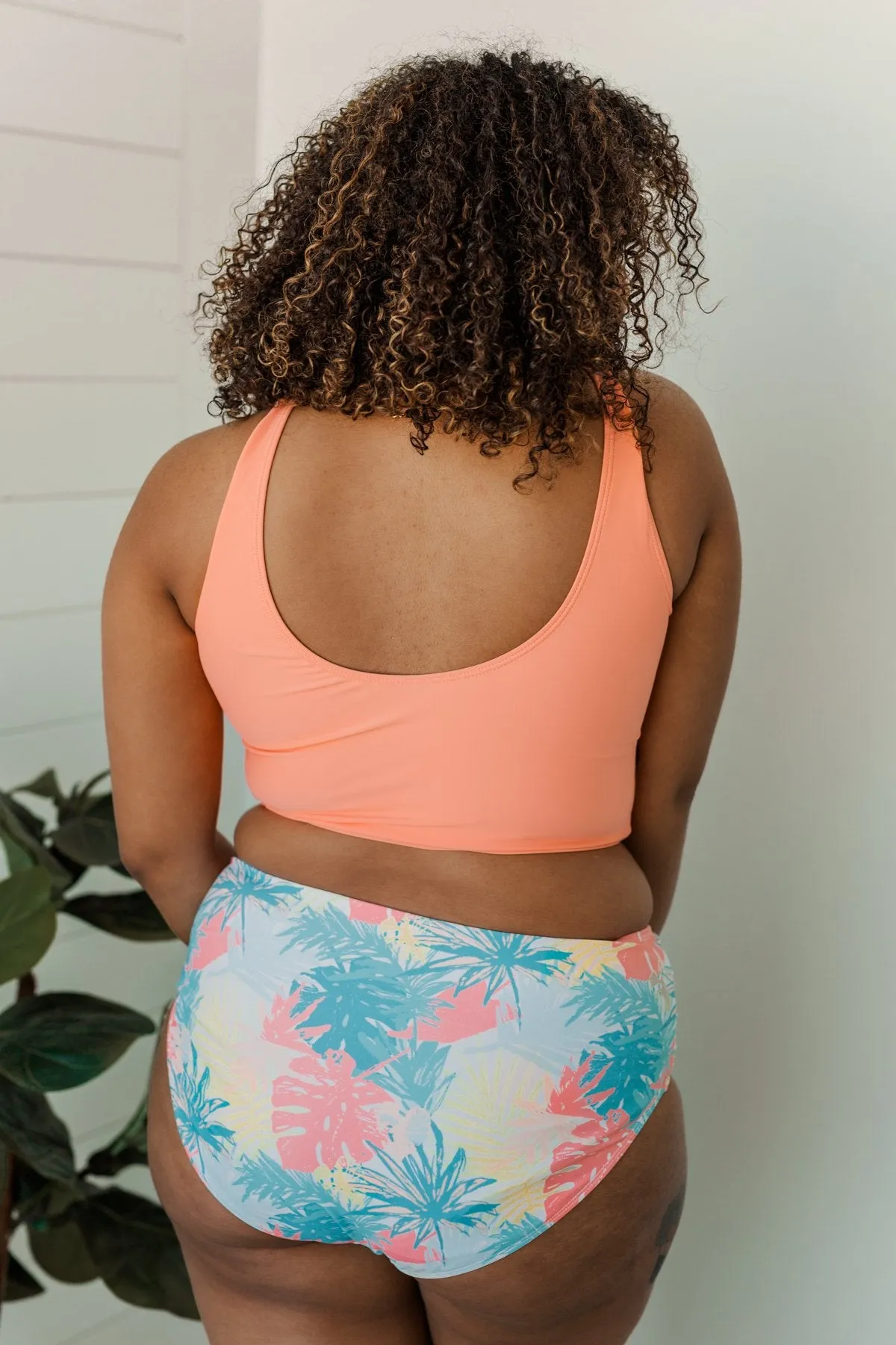 Soul Full Of Sunshine Knot Tankini Top- Coral
