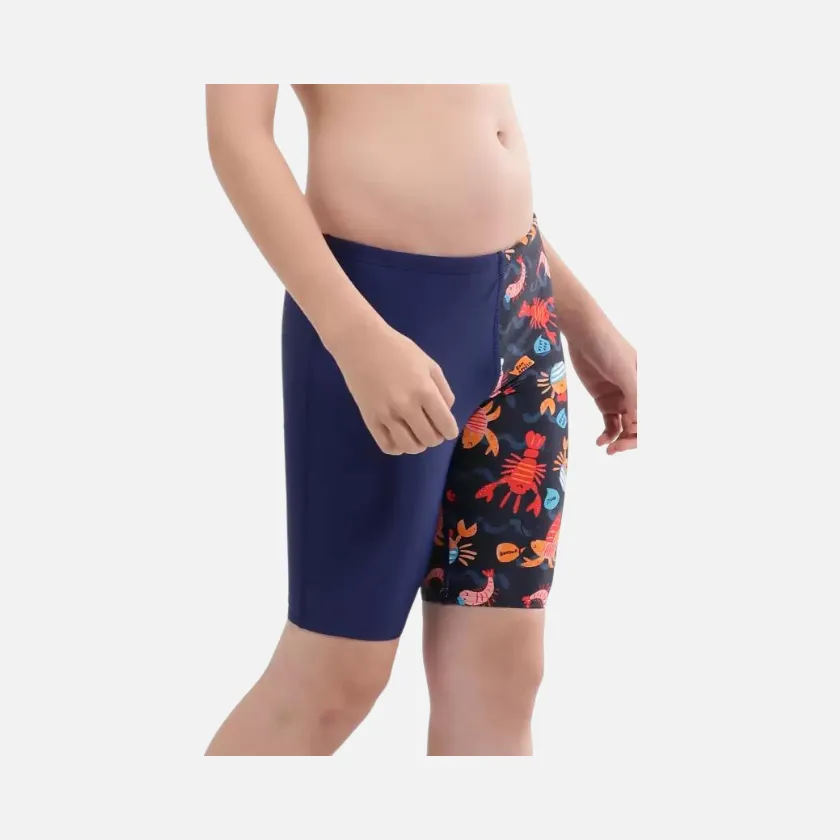 Speedo Swimwear All Over Printed Junior Boy Jammer - Harmony/Pure Blue/White