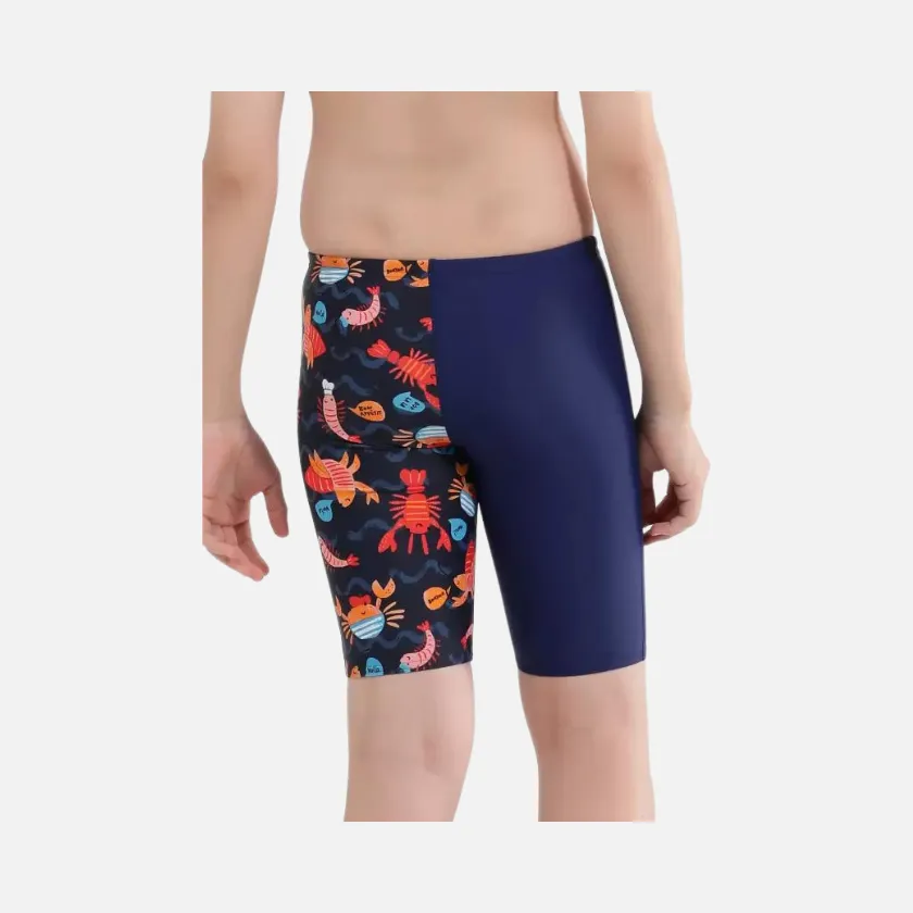 Speedo Swimwear All Over Printed Junior Boy Jammer - Harmony/Pure Blue/White