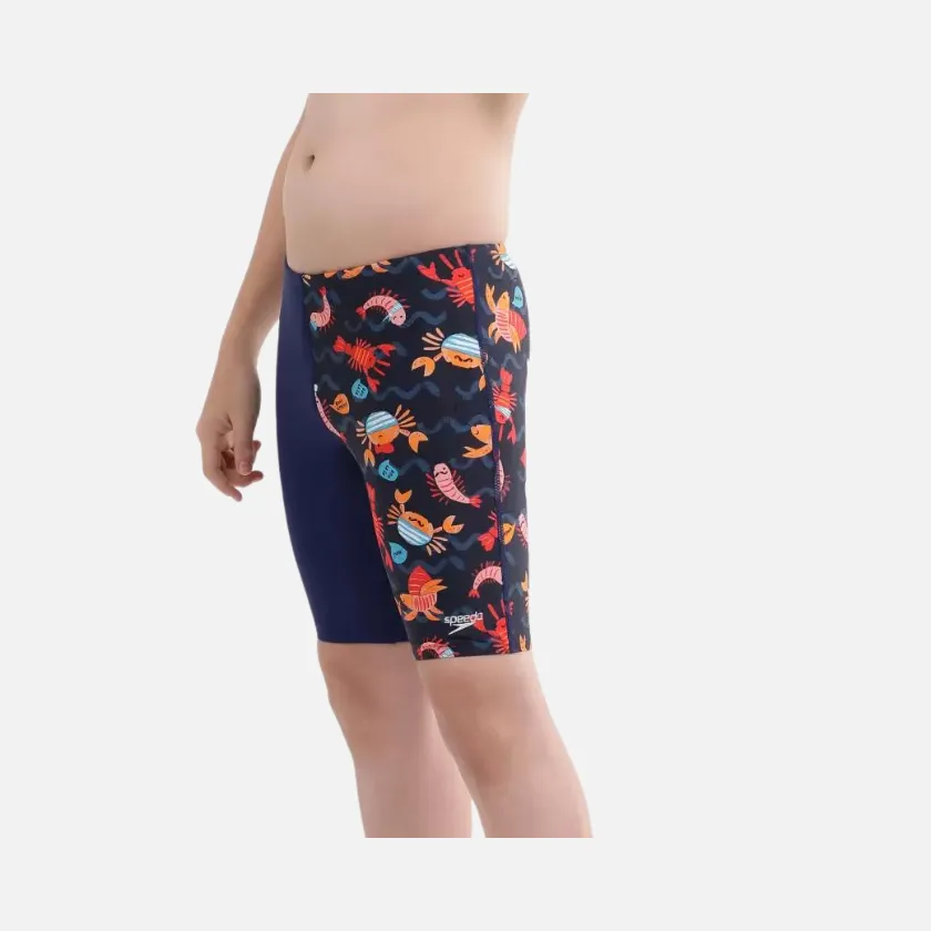 Speedo Swimwear All Over Printed Junior Boy Jammer - Harmony/Pure Blue/White