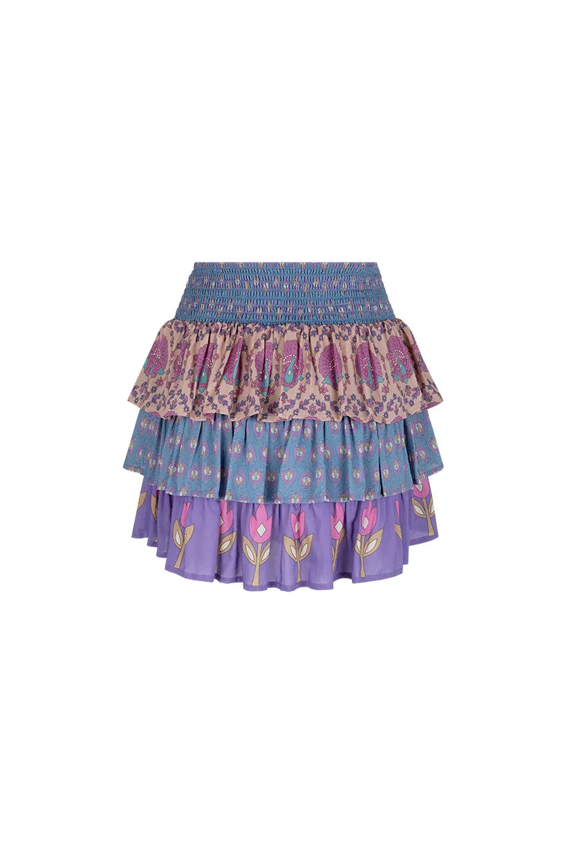 Spell Chateau Ruffle Skirt Lavender