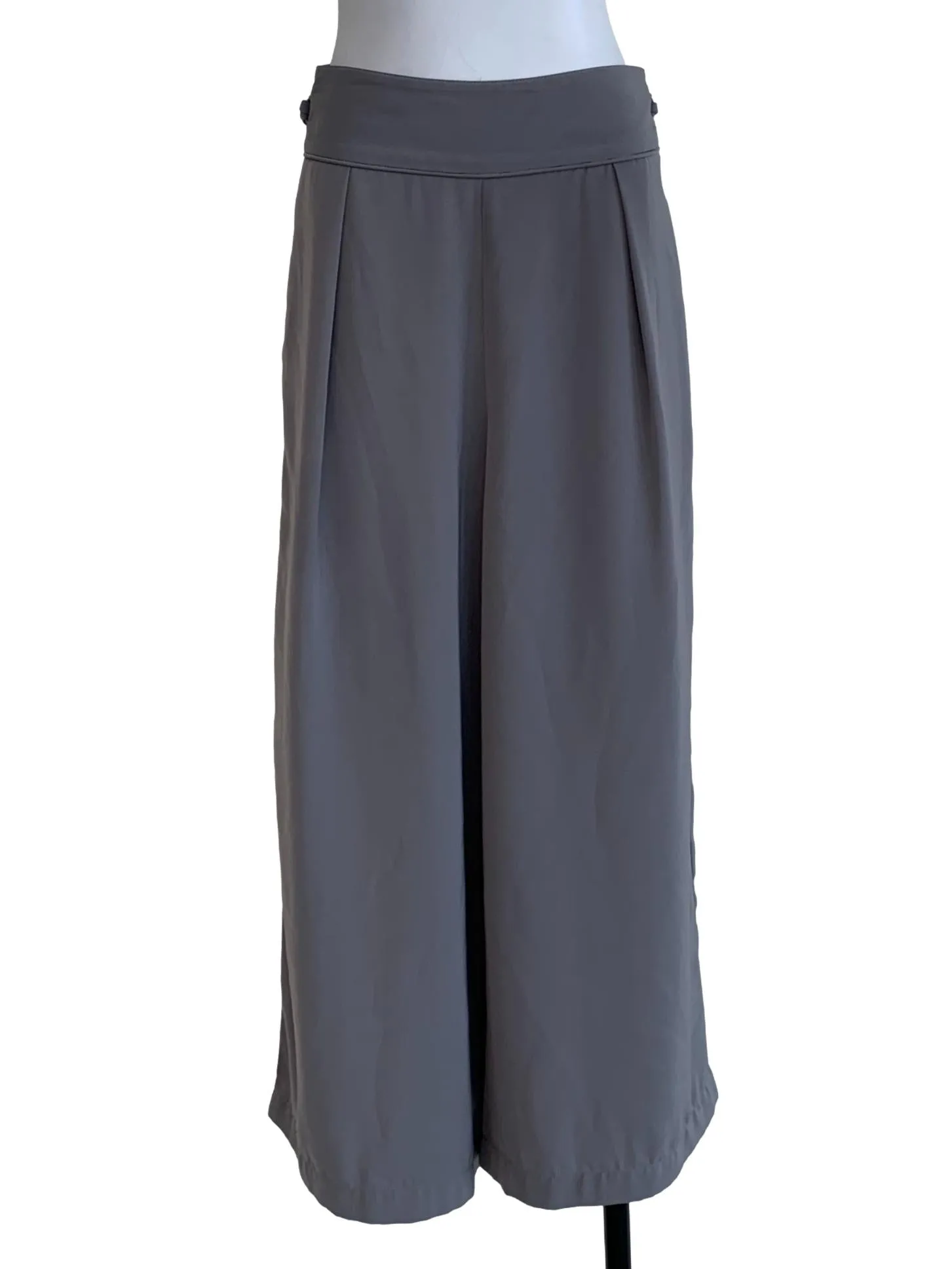 Stone Grey Plain Palazzo Pants