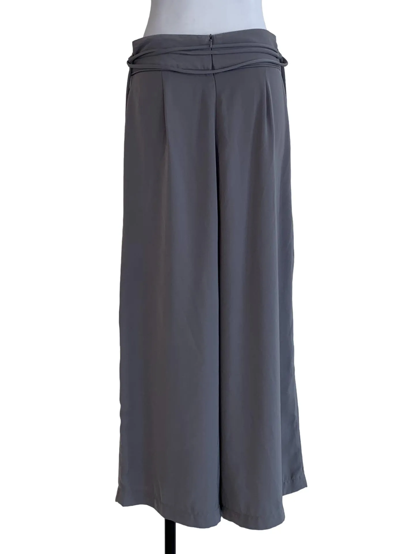 Stone Grey Plain Palazzo Pants