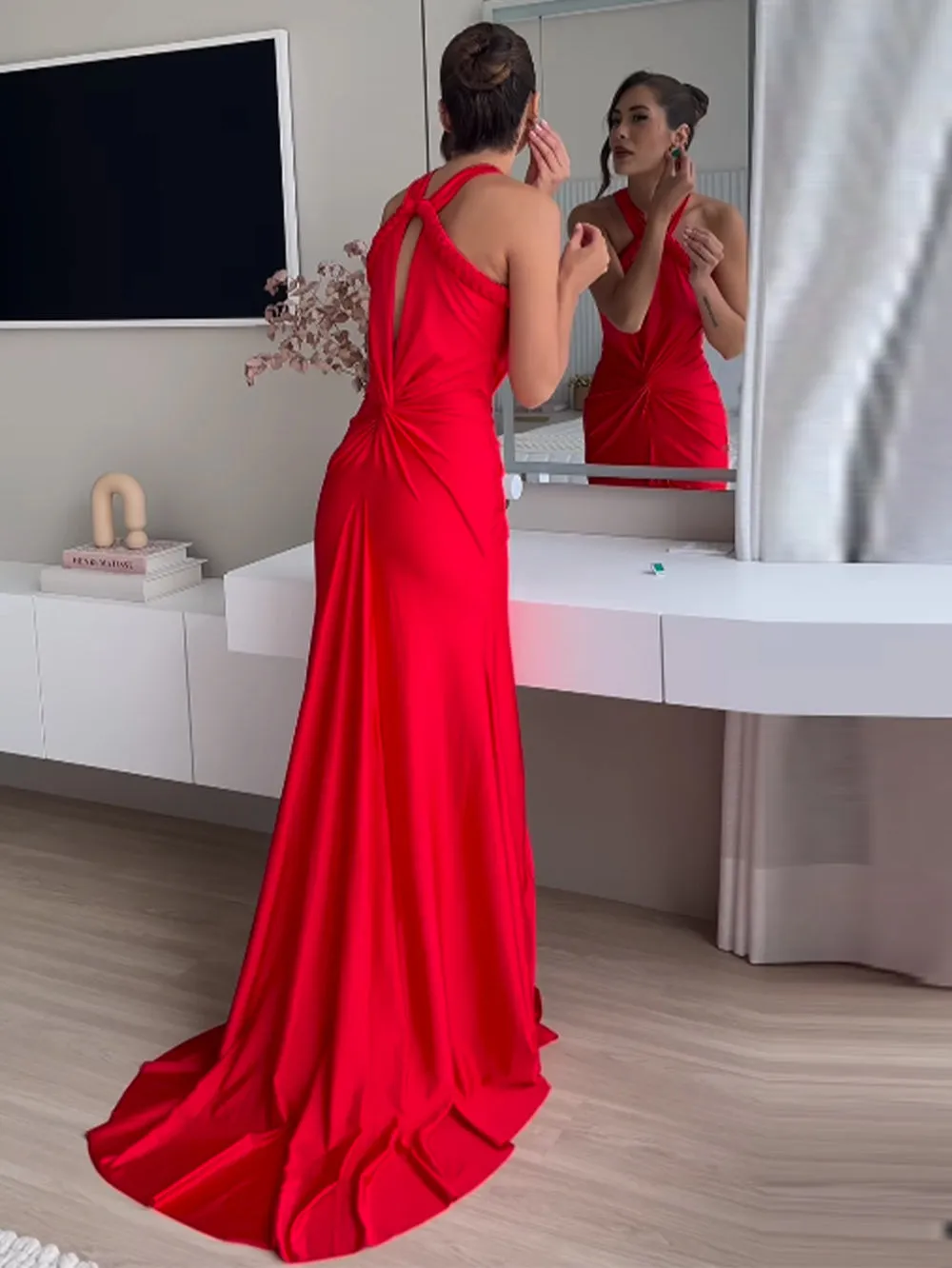 Strappy Sleeveless Braided Edge Maxi Dress KLYF1232