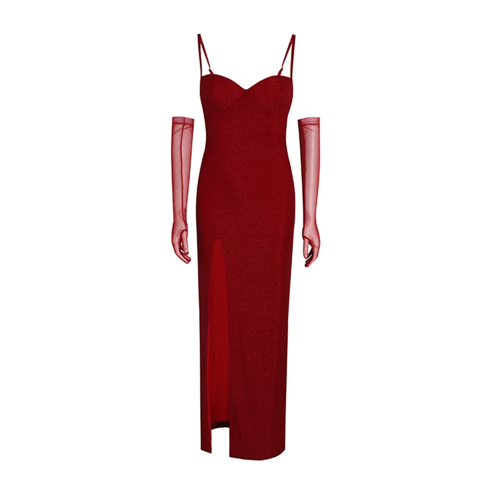 Strappy Sleeveless High Slit Maxi Dress KLYS012