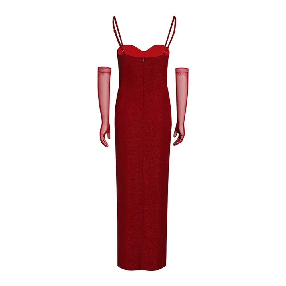 Strappy Sleeveless High Slit Maxi Dress KLYS012