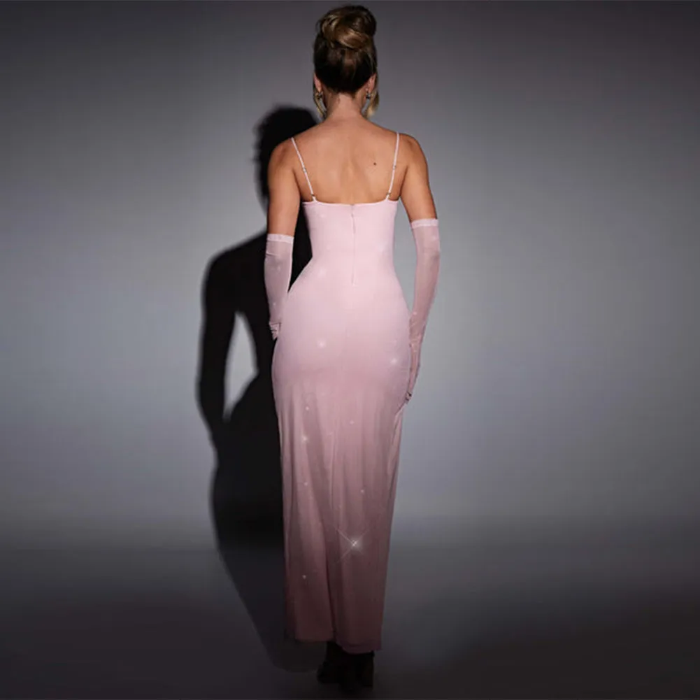 Strappy Sleeveless High Slit Maxi Dress KLYS012