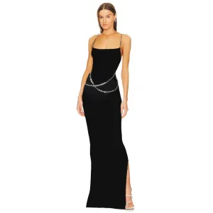 Strappy Sleeveless Side Slit Maxi Bodycon Dress BD2455