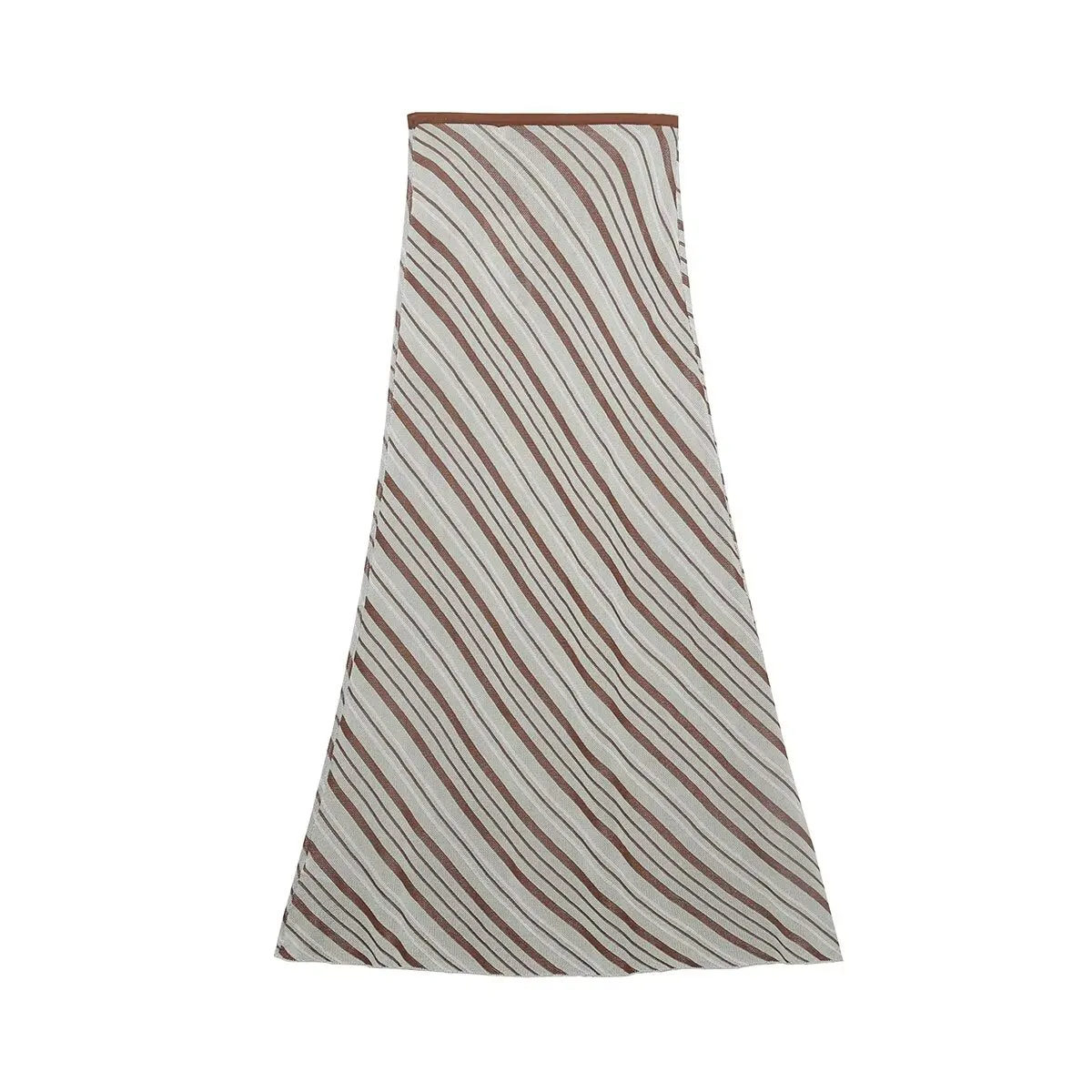 Striped V Neck Top and Skirt Set