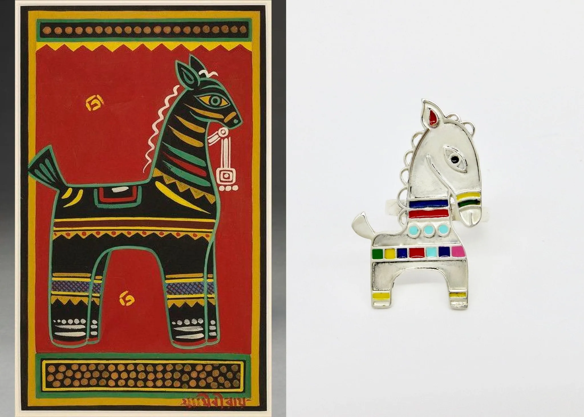 Stunning 'bankura' (horse) statement ring