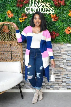 The “Color Block” Cardigan