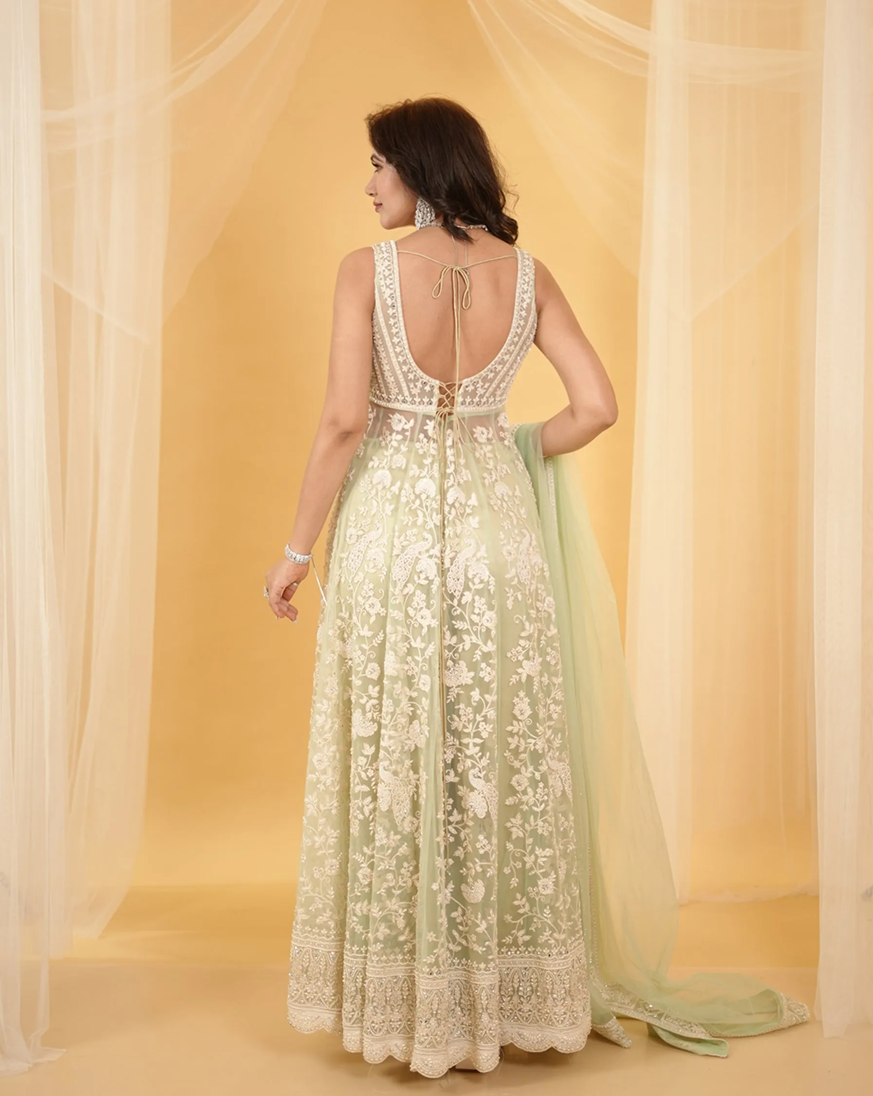 The Floral Green Anarkali