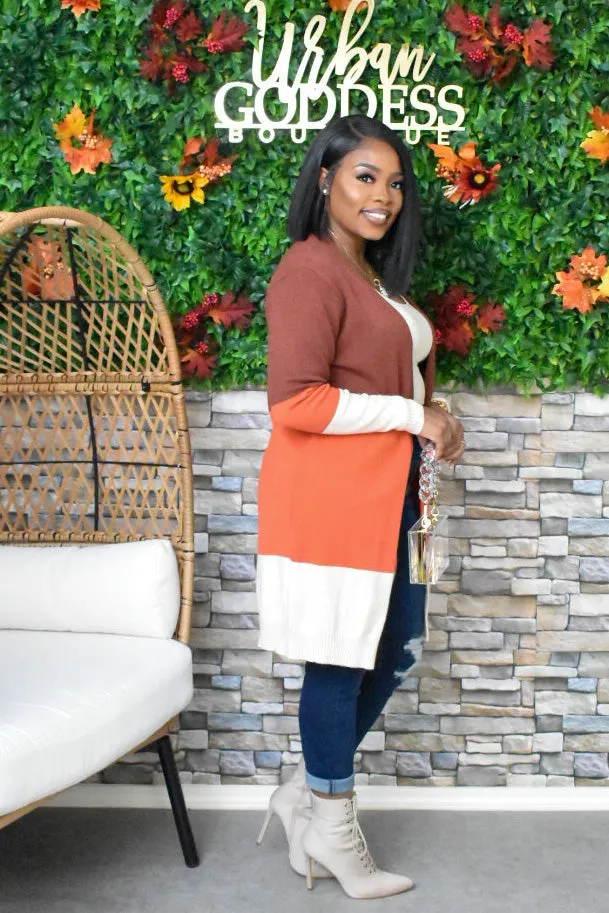 The “Knit's Not the Time” Brown Cardigan