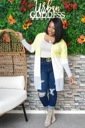 The “Knit's Not the Time” Yellow Cardigan