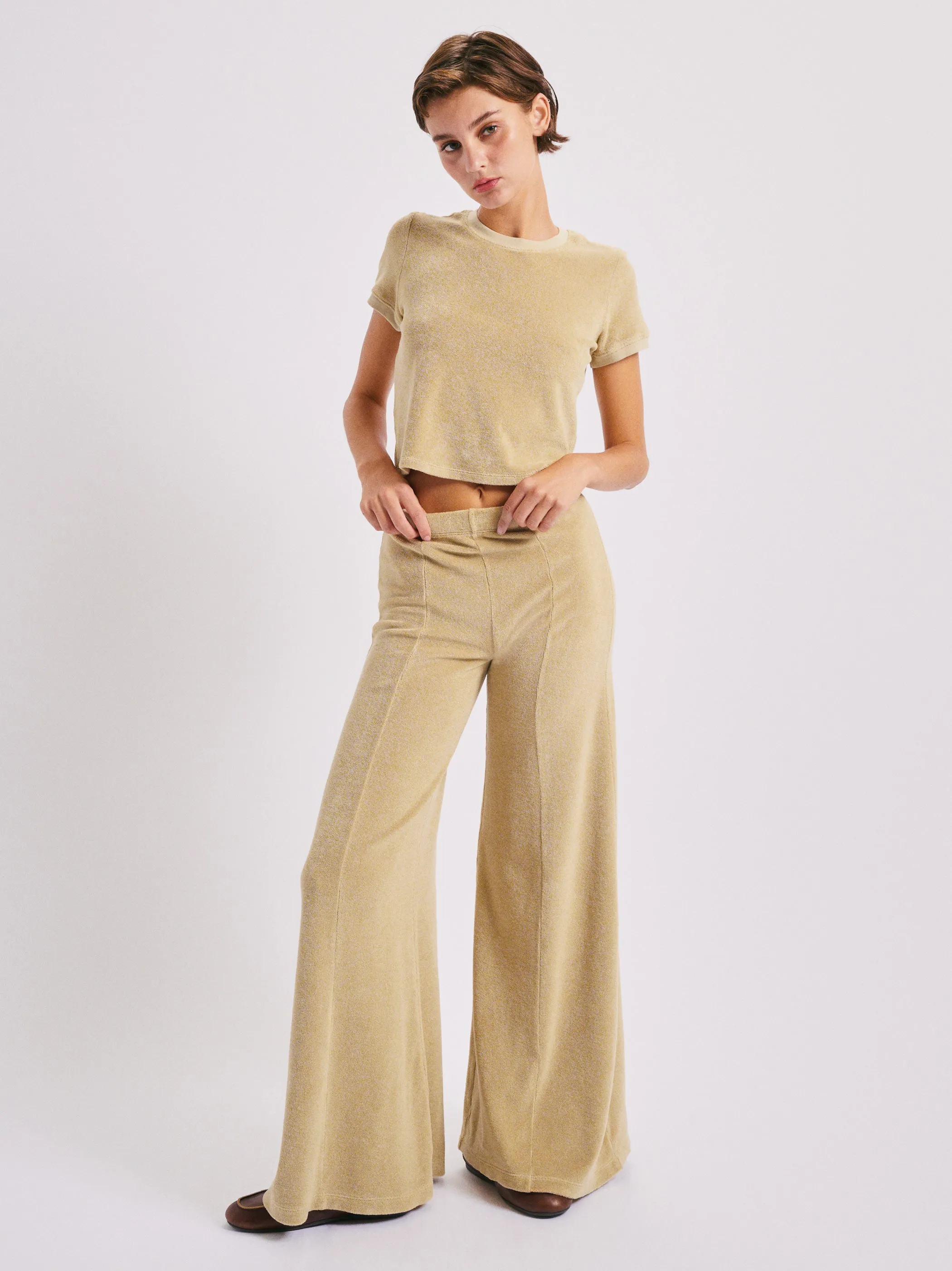 The Megalo Palazzo Pants in Terry
