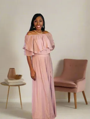 The Posh Palazzo Pant Set Mauve
