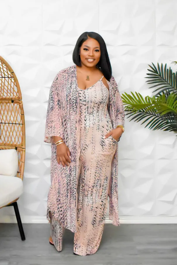 The “Tread Lightly” Pink Kimono