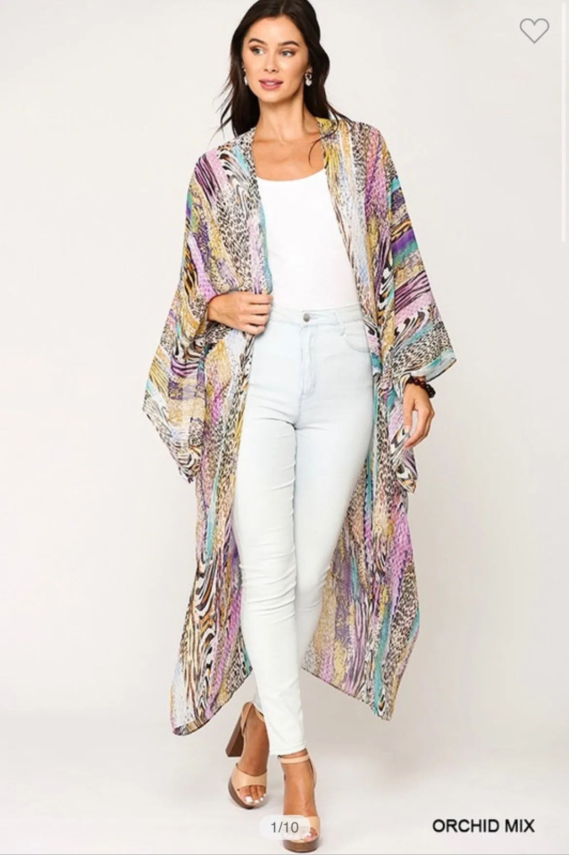 Too Haute Kimono• Maxi length open front kimono