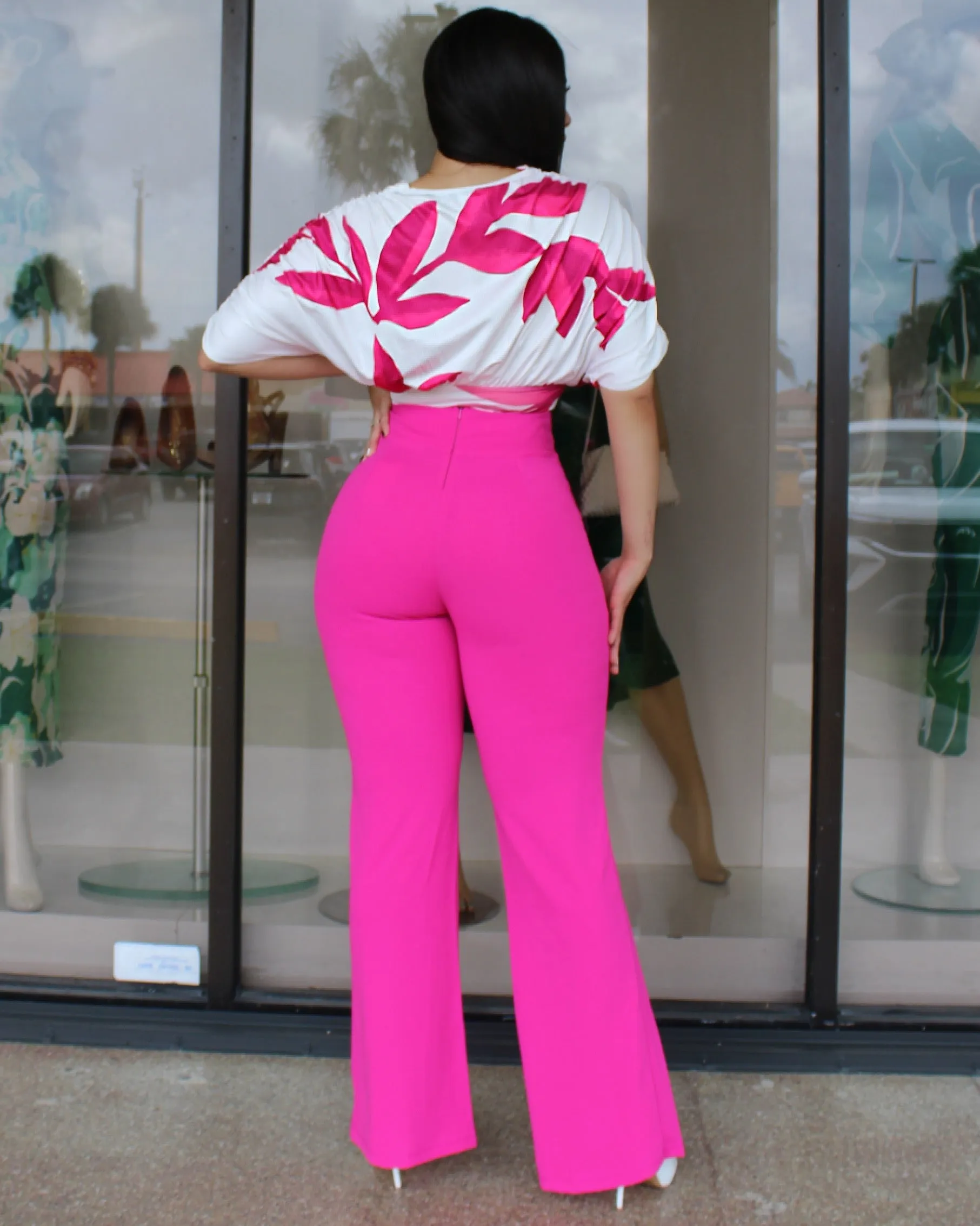 Touch Of Style Palazzo Pants Hot Pink