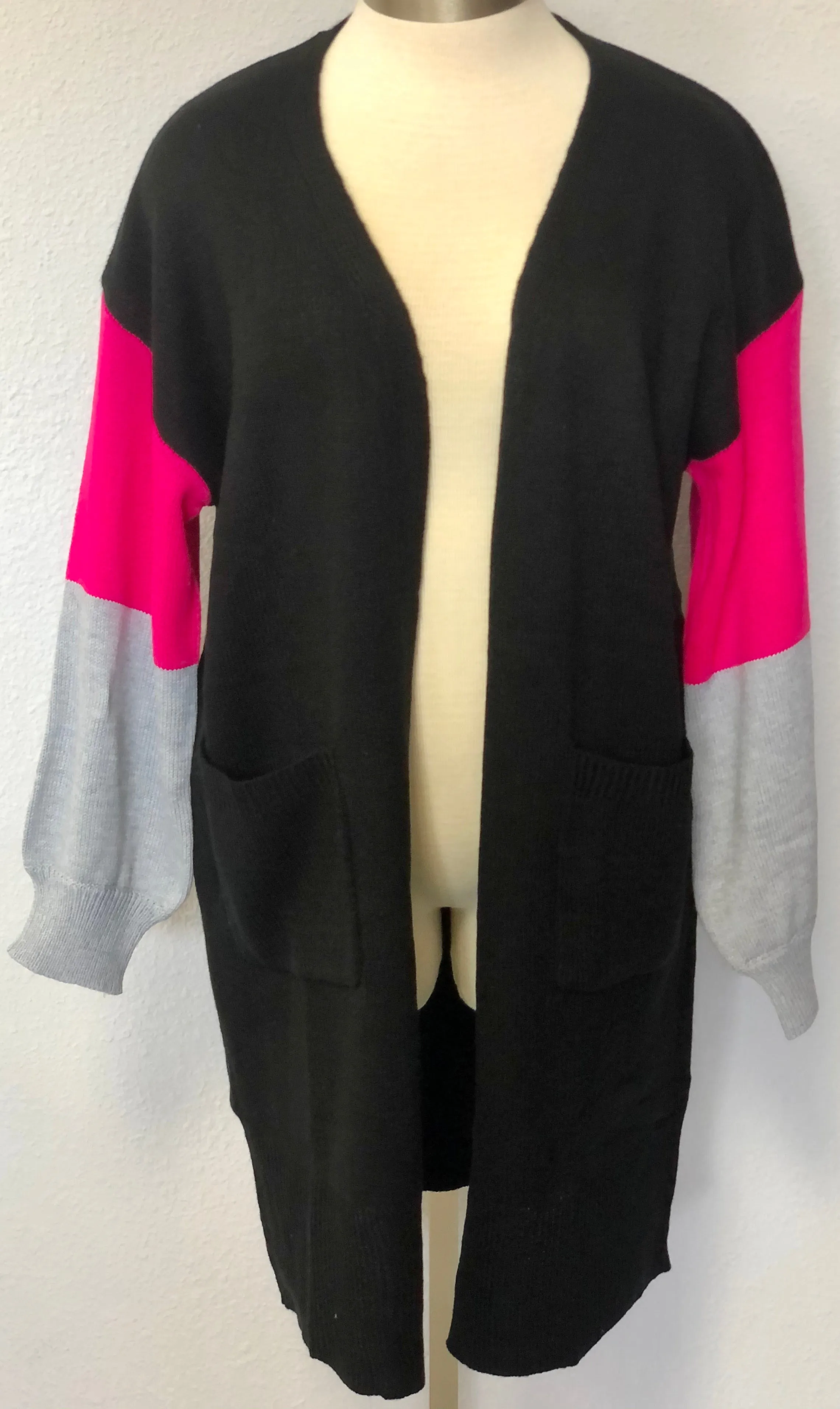TRI COLOR SWEATER CARDIGAN