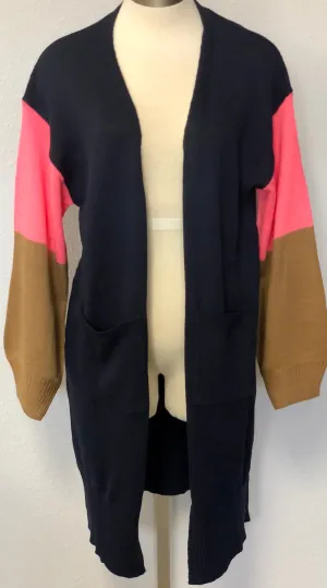 TRI COLOR SWEATER CARDIGAN
