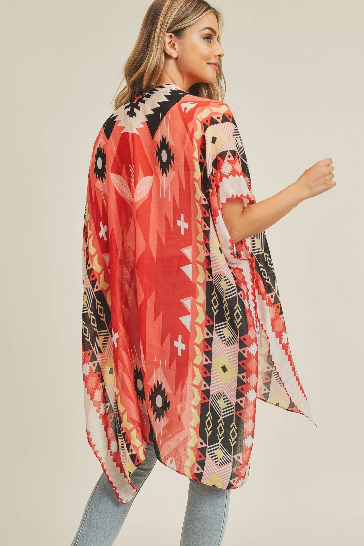 TRIBAL PATTERN KIMONO
