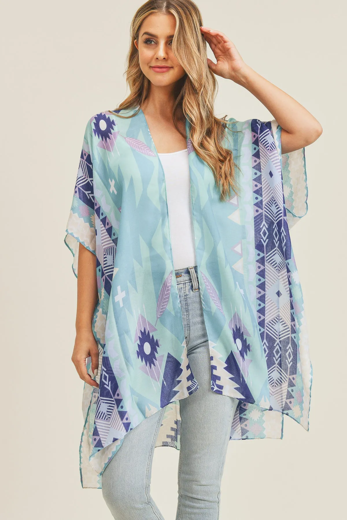 TRIBAL PATTERN KIMONO