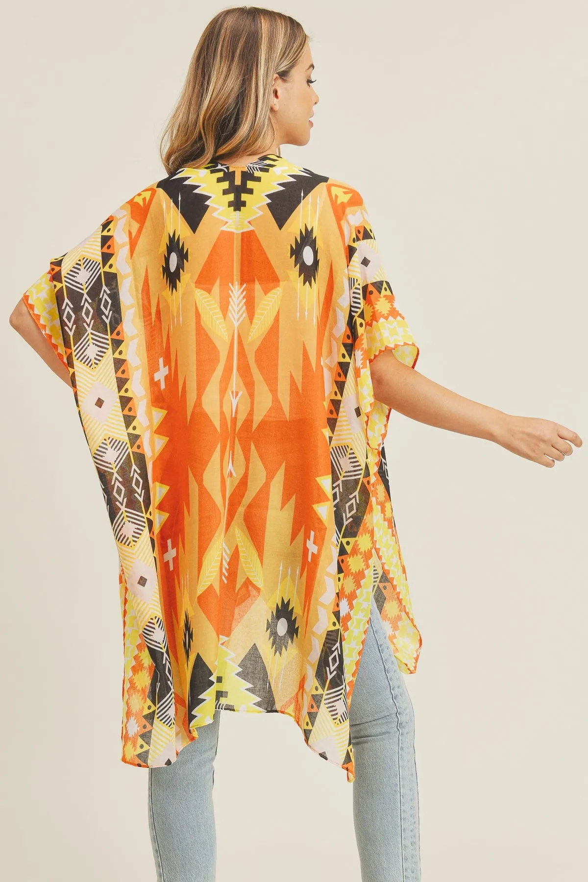 TRIBAL PATTERN KIMONO