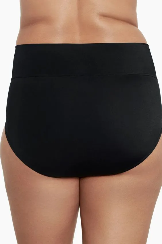 TRIMSHAPER- WOMEN'S SOLID YOKE SWIM BOTTOM