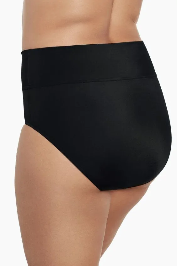 TRIMSHAPER- WOMEN'S SOLID YOKE SWIM BOTTOM