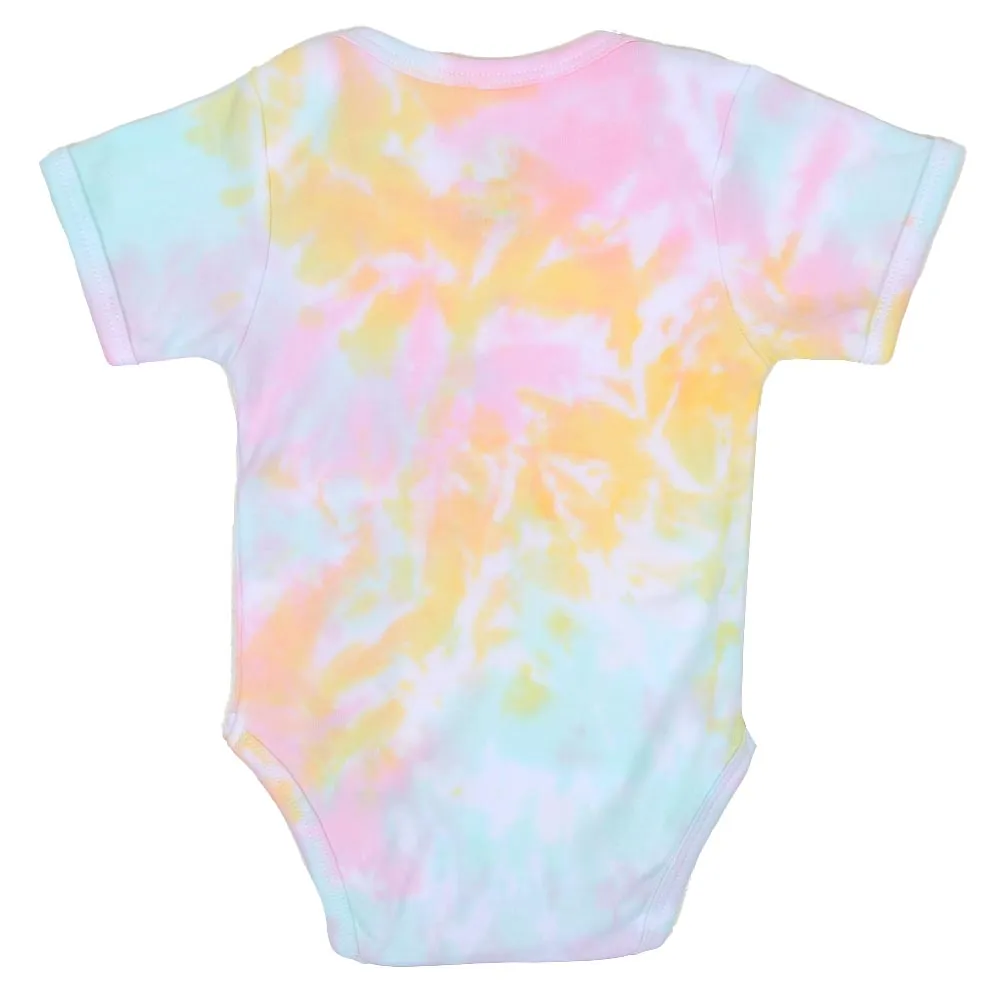 Unisex Romper Tie Dye Happy - White | Bachaa Party Baby Clothes Rompers