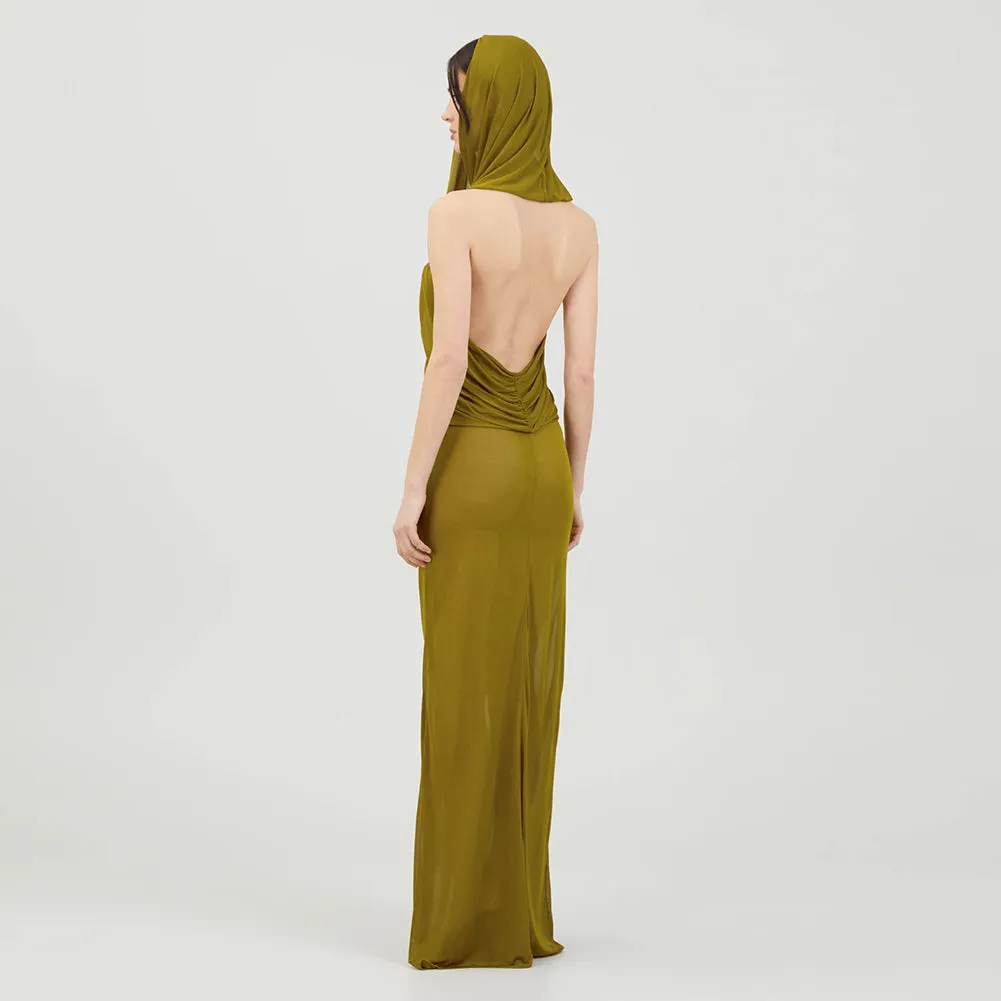 V Neck Sleeveless Intersect Maxi Bodycon Dress BD2467