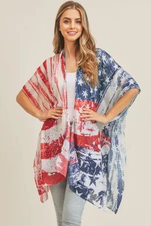 VINTAGE AMERICAN FLAG KIMONO