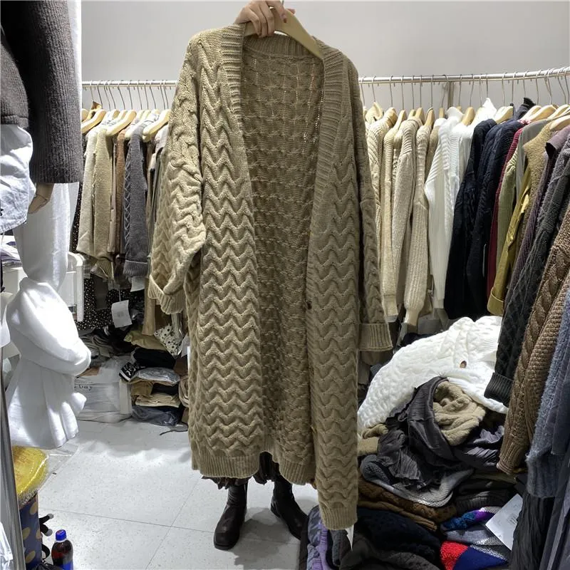 Vintage Women Knitting Plus Sizes Cardigan Sweaters