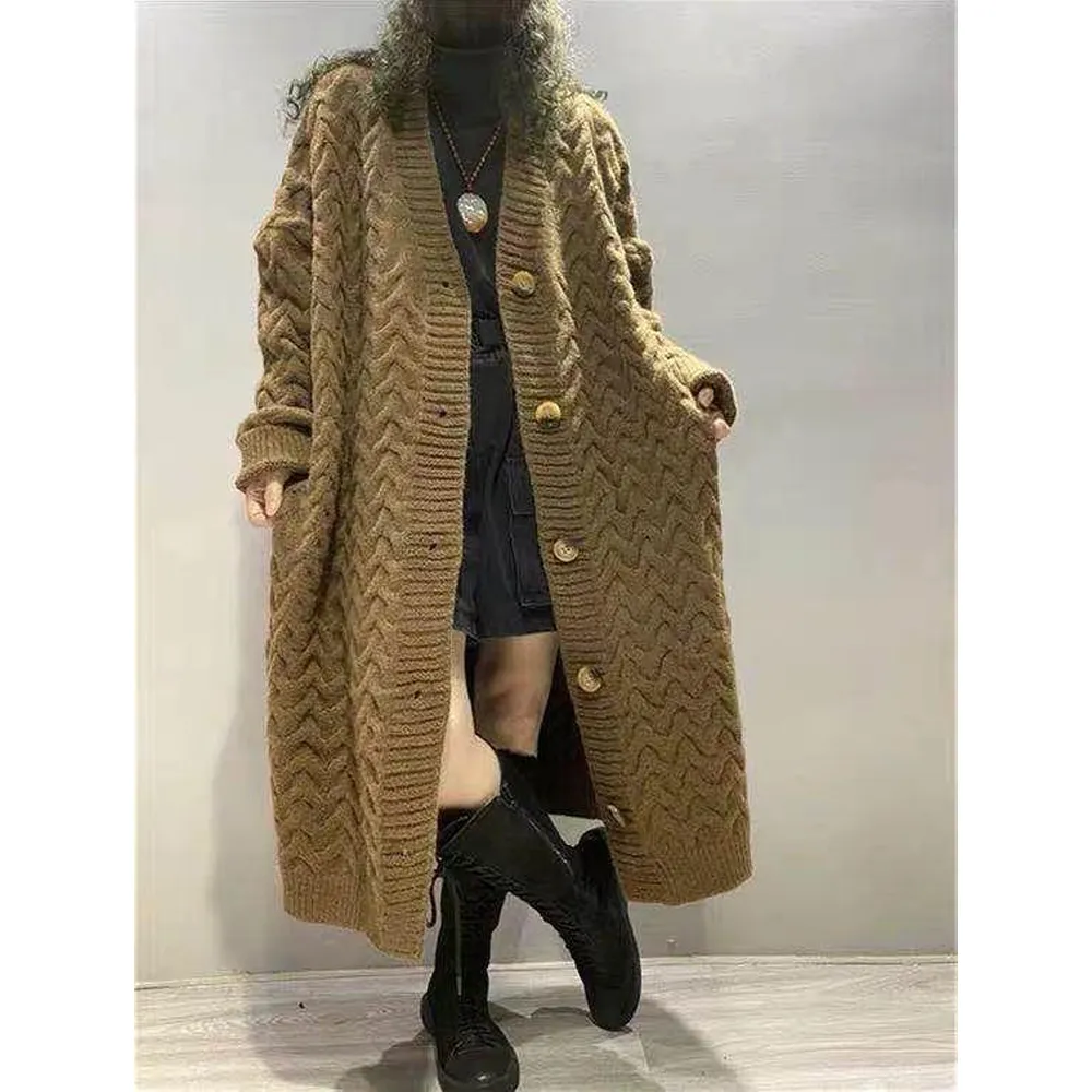 Vintage Women Knitting Plus Sizes Cardigan Sweaters