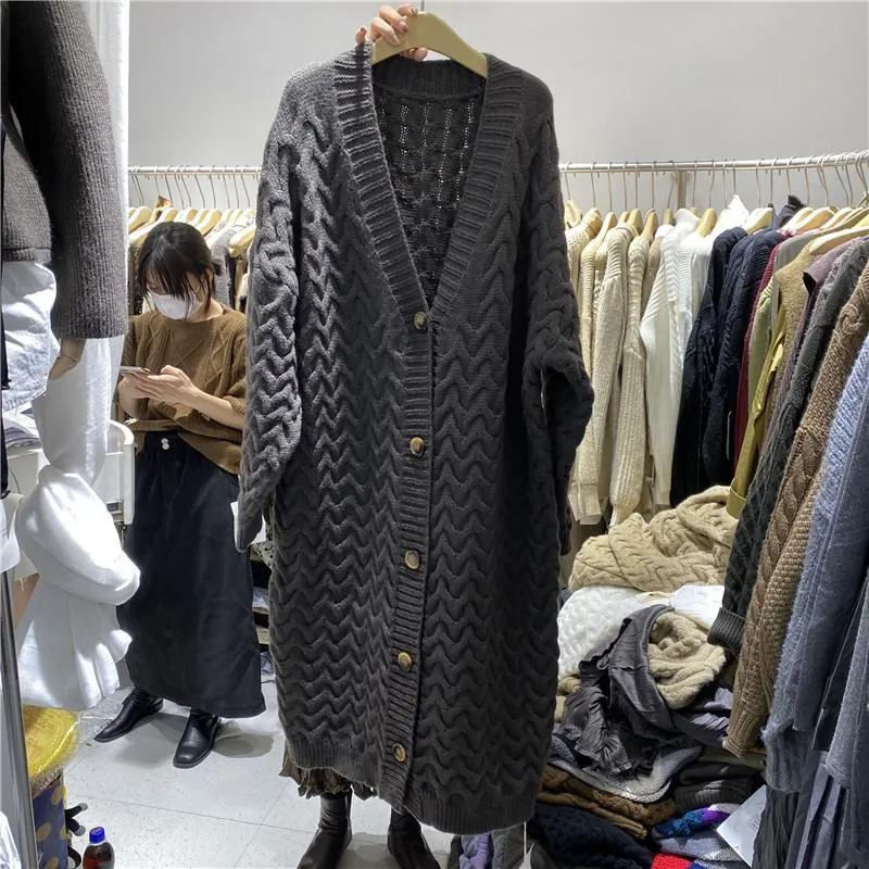 Vintage Women Knitting Plus Sizes Cardigan Sweaters