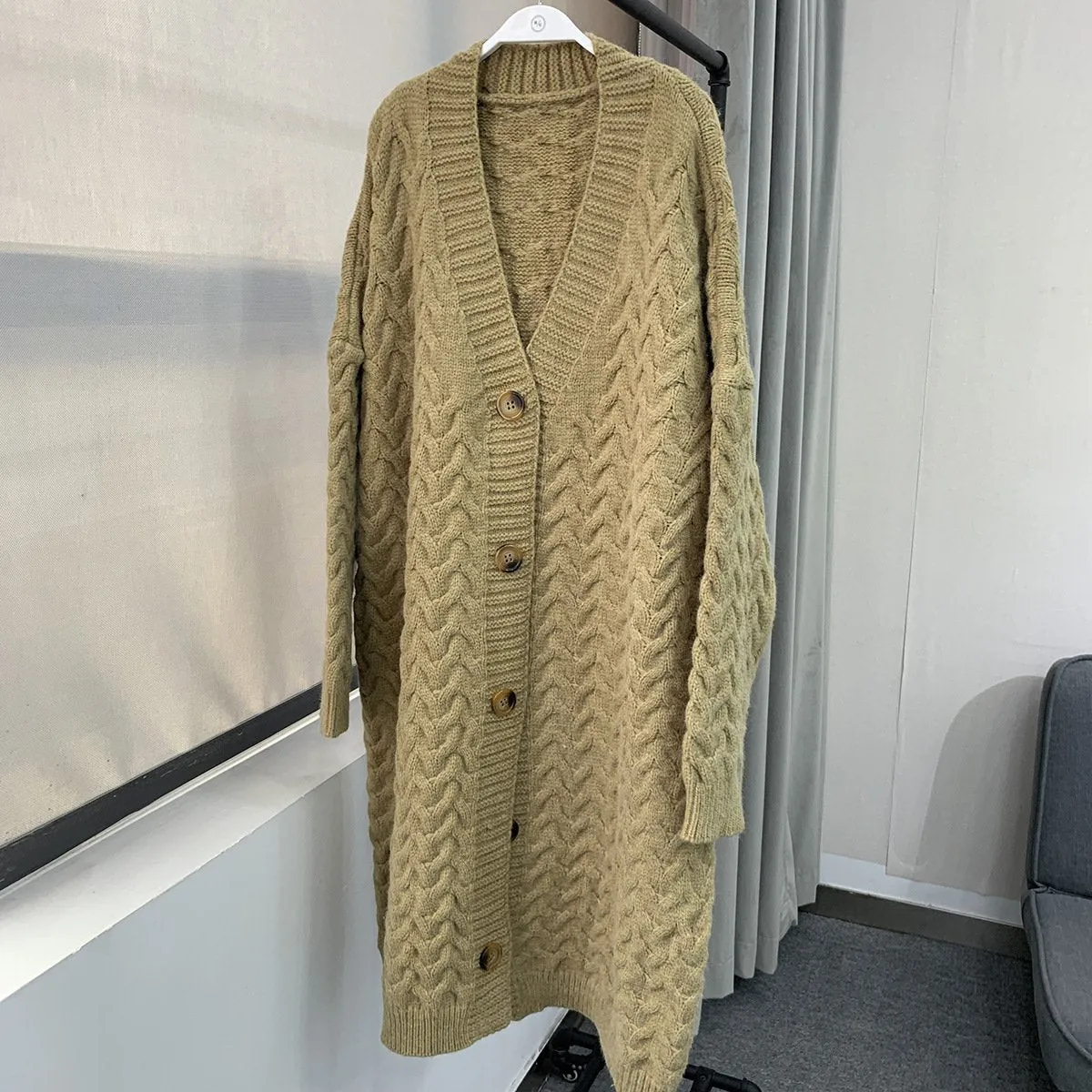Vintage Women Knitting Plus Sizes Cardigan Sweaters