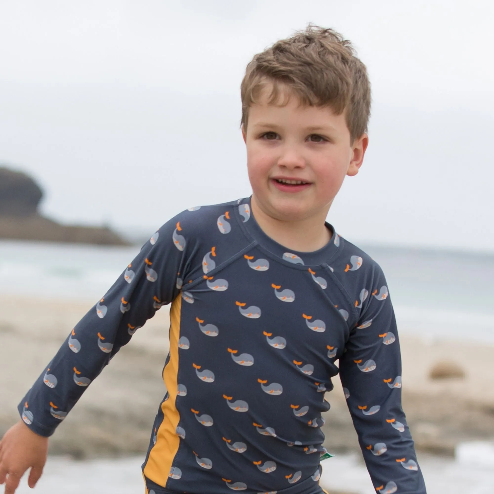 Whale Song UPF 50  Sunsafe Long Sleeve Rash Vest