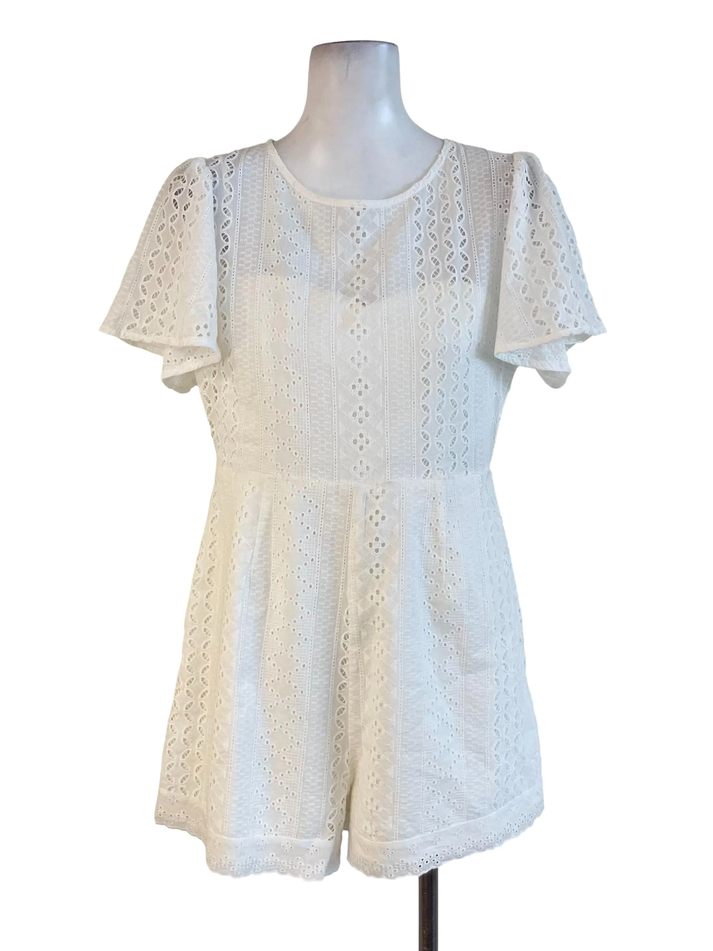 White Lace Romper