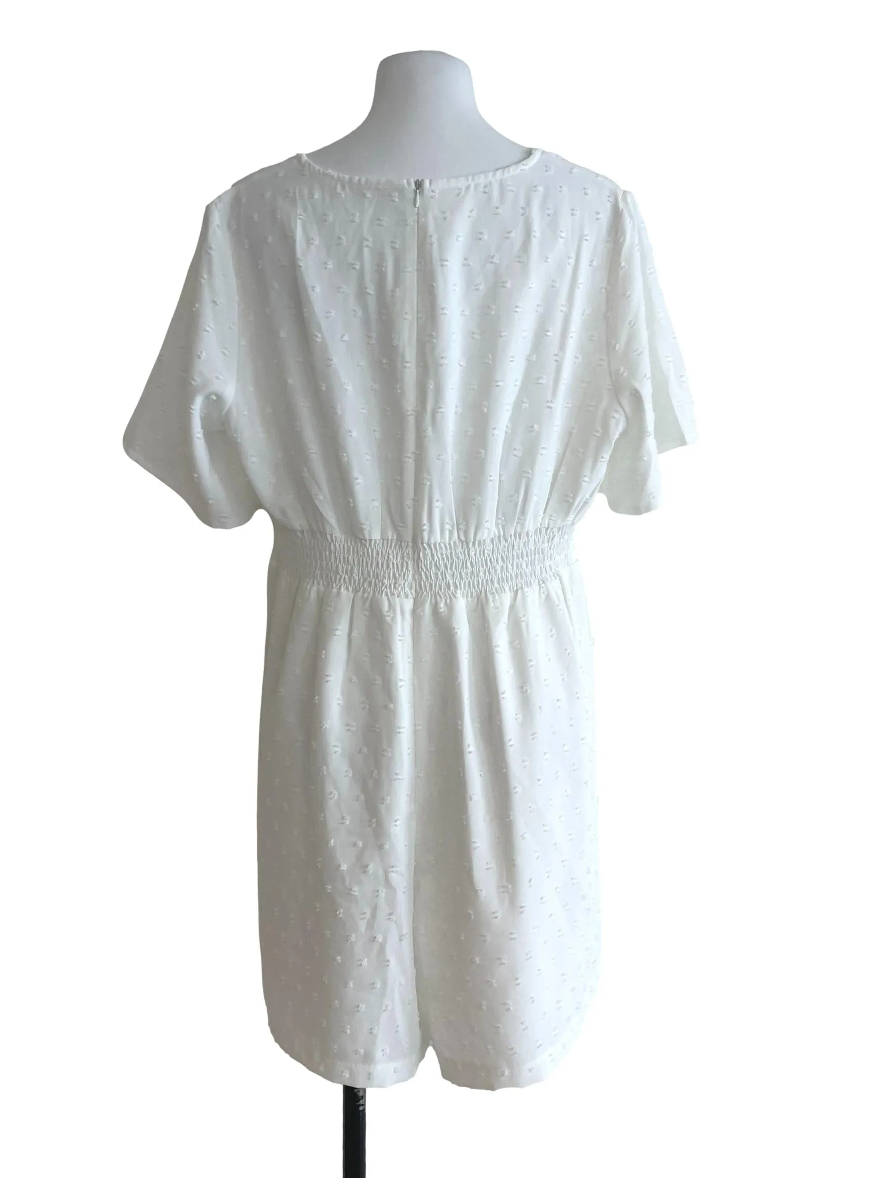 White V Neck Romper