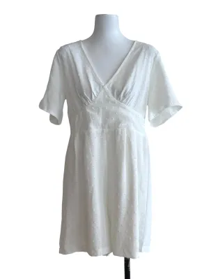 White V Neck Romper